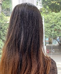 这次剪发体验满分,毛躁的稻草发也变得有质感,还免费烫了个刘海