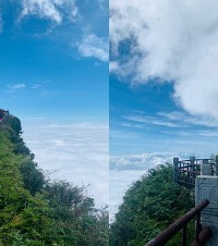 重庆坐高铁去峨眉,金顶云海太美了,住网红民宿冷到要穿羽绒服