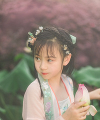 三分钟教你学会两个适合汉服的简单发型,比较适合小朋友