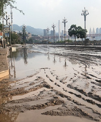 直播洪水退去后的南滨路实况,是不是可以插秧了?