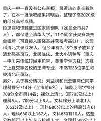 你们要的一中2020清北录取人数来了