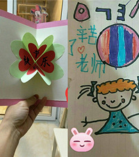 教师节你们送什么?孩子悄悄送了一堆棒棒糖,还有人送老师铲铲