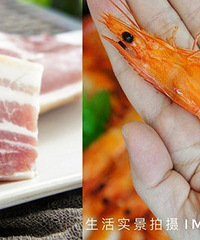 泰国香虾、五花肉开团,还有牛肋排和鸡胸肉