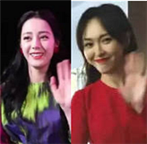 国庆晚会后台的女明星