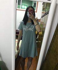 自带胸垫的家居服,出门买菜取快递太方便了