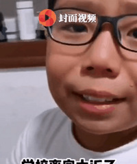 可怜,小男孩因为学校离家太近写不出作文而暴风哭泣