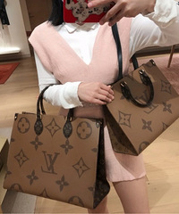 LV Onthego 大小号对比,感觉大号真的太大了…