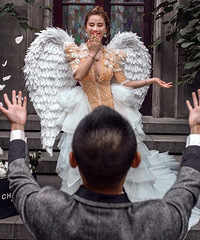 我的婚纱造型绝了