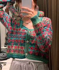 Zara这件复古毛衣真的好美!