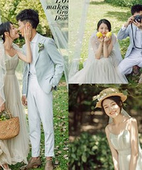 超爱的森系婚纱照,隔着屏幕就能感受到甜