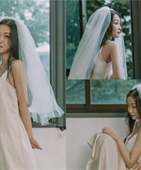 我的温柔杏色新娘晨袍,出片率太高了