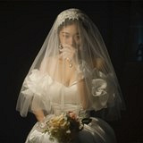 自己在闲鱼花100块钱一天租了套婚纱,DIY了一套婚纱照