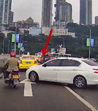 在长江大桥上举报了一个实线变道的车,不知道结果会是怎样?