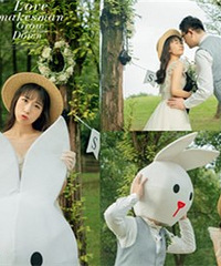 戴上小兔子去拍婚纱照,俏皮又有意义