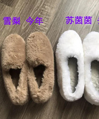买了几家网红店的毛毛鞋,雪梨家的鞋型、舒适度、价格都完胜