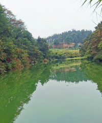 新晋爬山好去处,临崖步道风景秀丽能钓鱼,顺路吃超安逸的花椒鸡