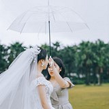 我雨中的露天婚礼,一定要准备透明雨伞,浪漫又小清新