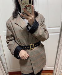 简约百搭的牛皮皮带质报,细腰带还可以打结