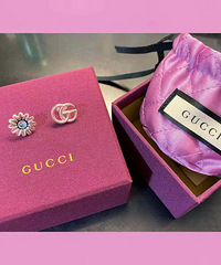 Gucci双G花朵耳环绝美