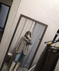大衣内搭羽绒服,保暖又不显胖