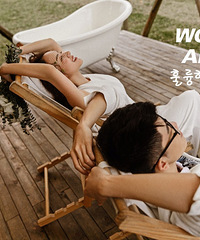 冬季婚纱照拍出来夏天的清新感觉