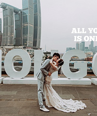 冬季婚纱照拍出来夏天的清新感觉