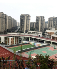 厉害了!重庆一小学现“3D魔幻”体育场,上下四层功能立体分布