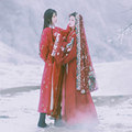 仙女山雪地拍汉服写真