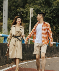 来一组“公路风”的婚纱照,不穿婚纱也很美,性价比还超高!