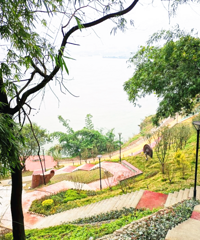 江北居然还有这么个步道,风景秀丽空气好,没什么人,适合锻炼