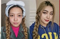 素颜前后VS妆前妆后,看看去掉眼袋有多重要