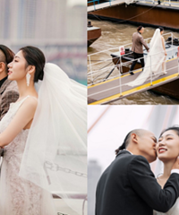 冬天在重庆江边拍婚纱照,确实需要勇气