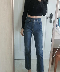 折后125的UR高腰直筒牛仔裤,冲啊