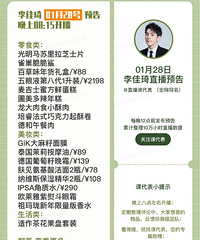 �����1.28ֱ��Ԥ�棬��Ʒ�嵥����