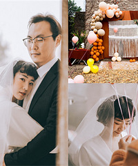 在老家DIY的婚礼简直美翻了,连妆发都是自己搞定