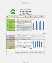 树人小学的素质报告册,做得好全面啊