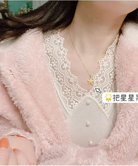 周大福黄金海星项链搭配珍珠真的好好看