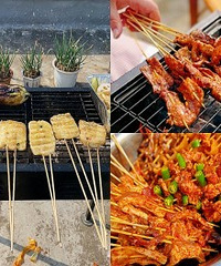 自家楼顶烤烧烤,五花肉每次都被秒吃光
