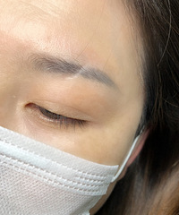 纹了个温柔的雾眉,断眉和高低眉也一次性解决