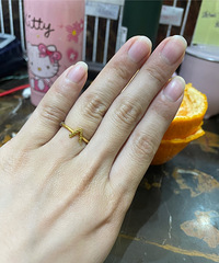 现实主义女孩。一直都爱足金戒指,七折入手好划算