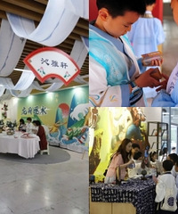 学校的六一活动,师生、家长一起穿汉服