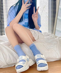 奶蓝色也太可了!夏天就要这样清清爽爽的呀