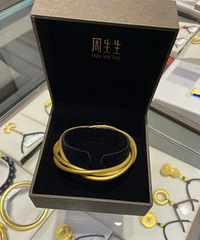 下叉了周生生三生三世黄金手镯,灵感来自清代宫廷藏品,超美!