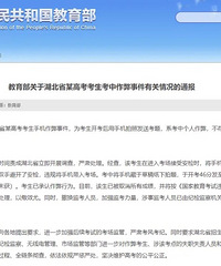 湖北高考生作弊:将手机藏于手拿的薄衣内避开安检