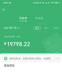 看到有人晒账单,有感而发