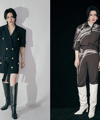 ��һ��Ů���Ǵ����ѥ��