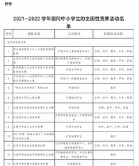 教育部公示37项面向中小学生全国性竞赛活动