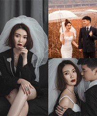 拍了4套婚纱照都很喜欢,杂志风又酷又飒