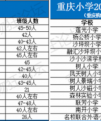 重庆100所学校一年级分班情况,公办新学校真香