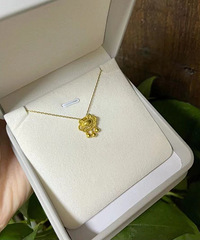 入手黄金吊坠长命锁 ,这个吊坠做的太精致了
